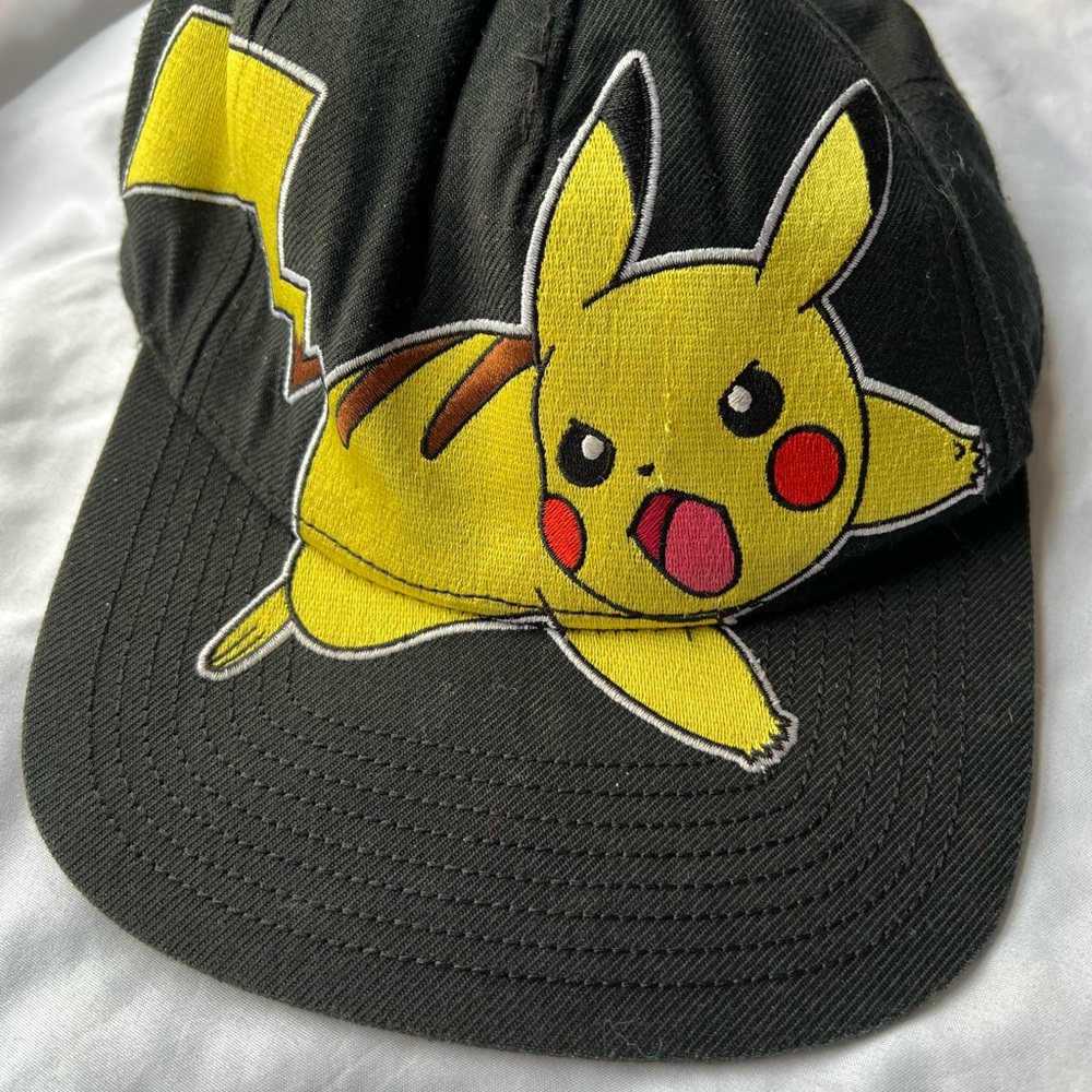 Black Cap with Pikachu Design